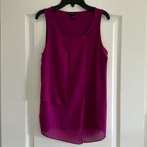 Ann Taylor sleeveless top, size small, plum color